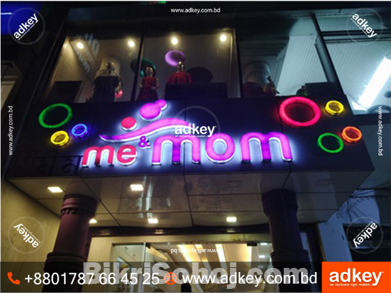Acrylic Top Letter With Module LED Light Make By adkey ltd